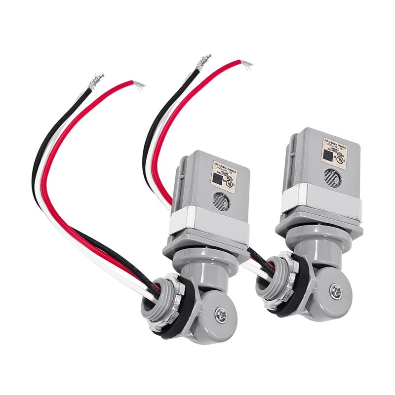 Lskioer 2Pcs Dimmable Sensor Photoelectric Switch, 120V AC 50/60Hz 1000W Photocell Sensors for Outdoor Lights Back Yard Lightening, Waterproof Dusk to Dawn/Day Night Sensor Switches - Image 3